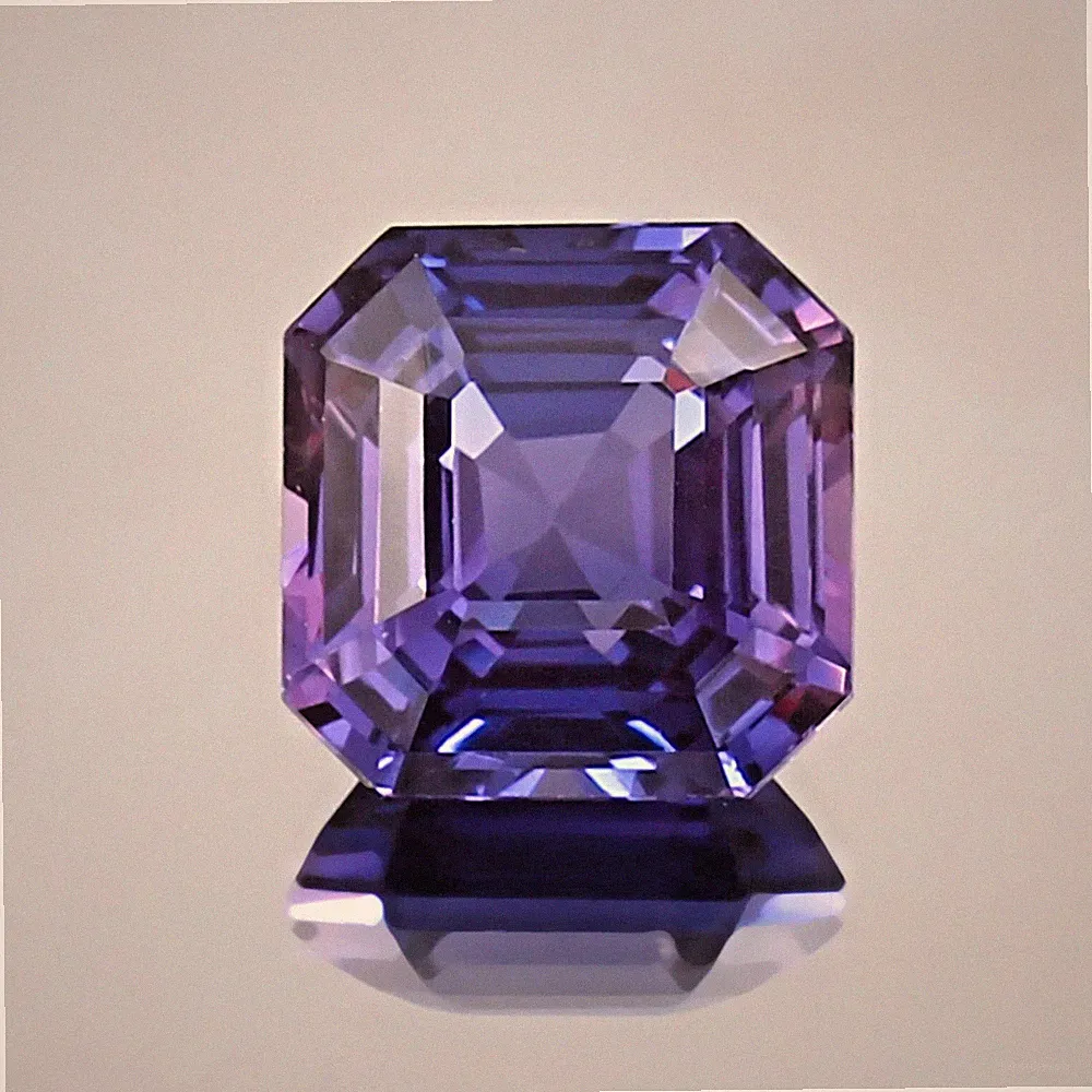 11x11 MM Natürlich Ceylon Farbe Etuikleid Lila Saphir Asscher Schnitt Locker