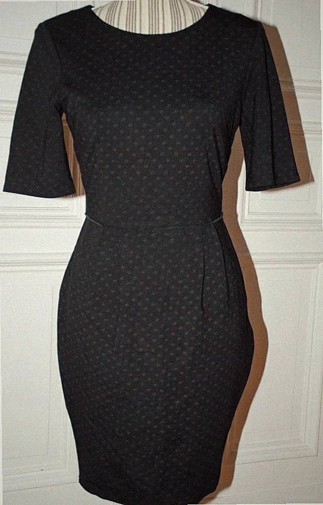 123 PARIS 34 XS 36 S Kleid schwar polka elegan Fest FR Party Weihnacht Silvester