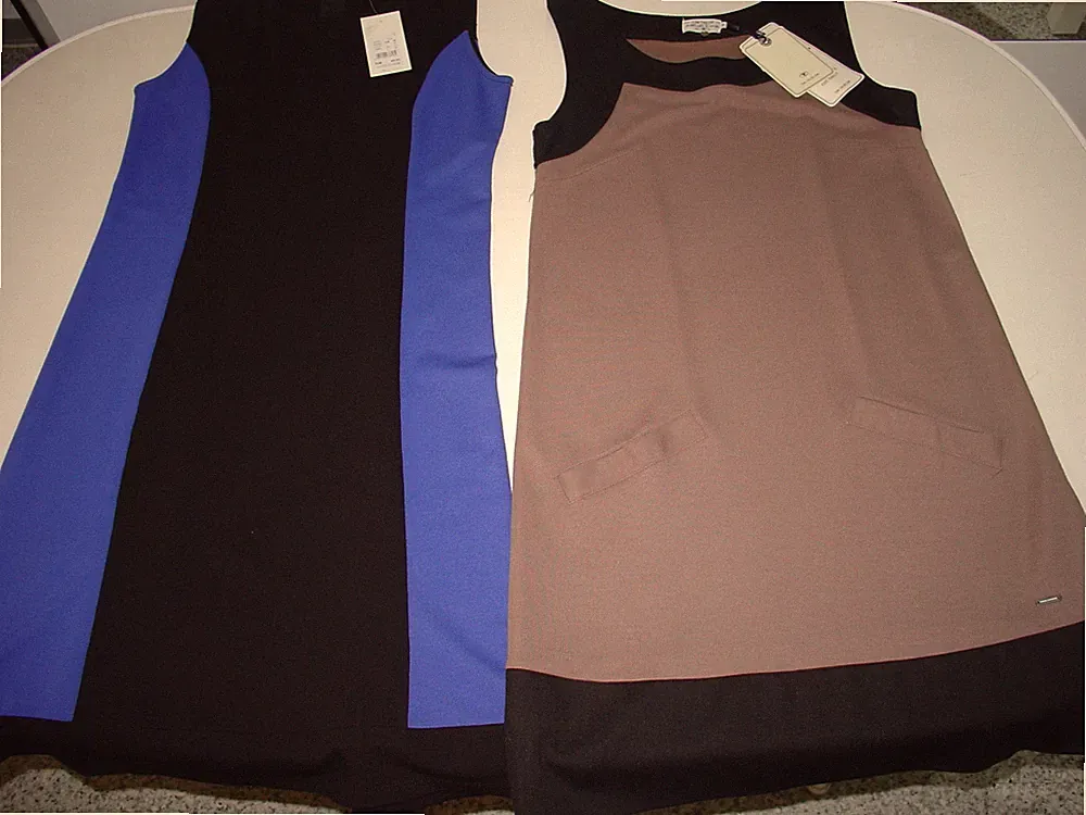 2 x Minikleid Hängerkleid, ärmelloses Etuikleid Jerseykleid M(38/40) NEU, NP100€