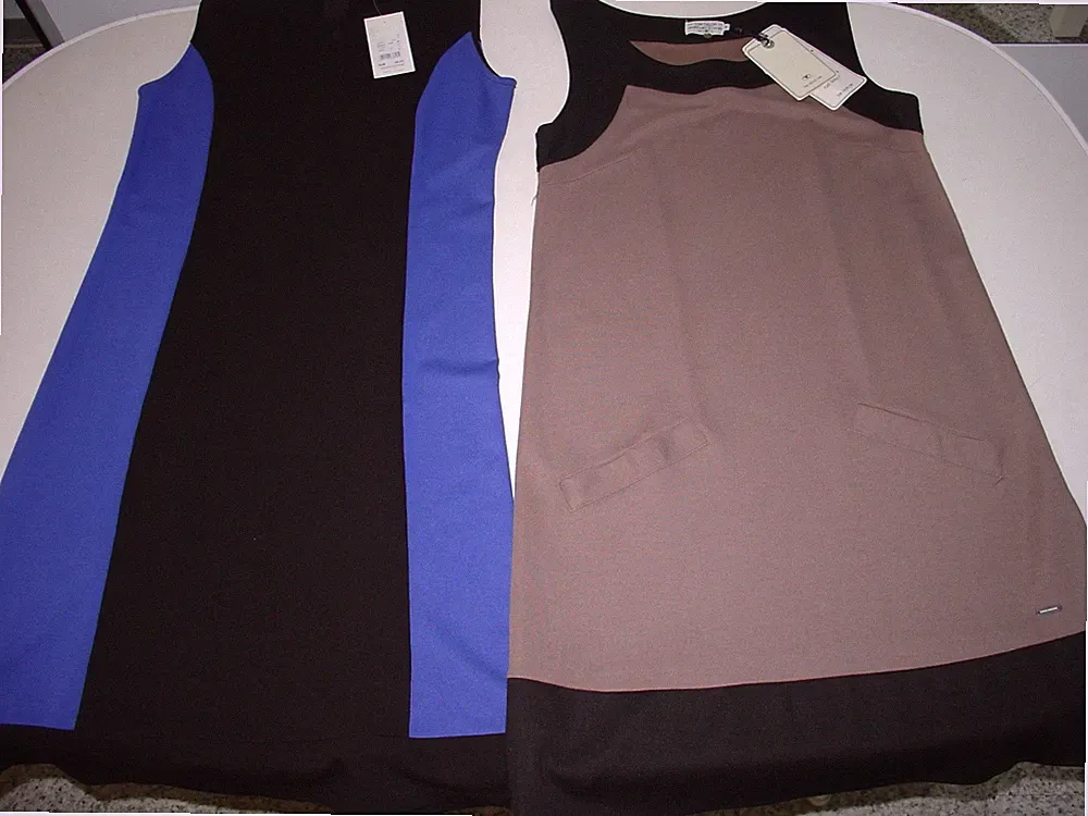 2 x Minikleid Hängerkleid, ärmelloses Etuikleid Jerseykleid M(38/40) NEU, NP100€