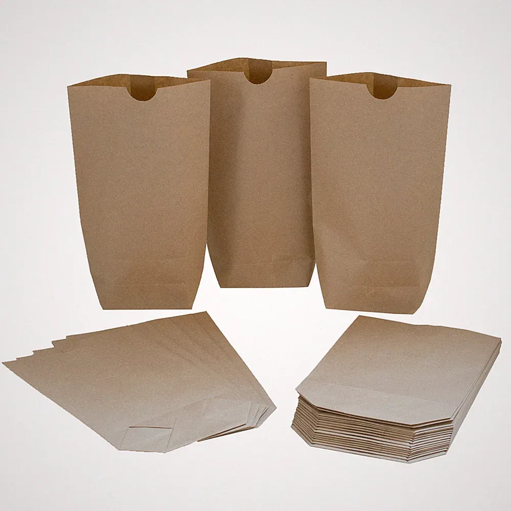24 Bodenbeutel Kraftpapier Geschenktüten 14x22cm Gastgeschenk Hochzeit Advent