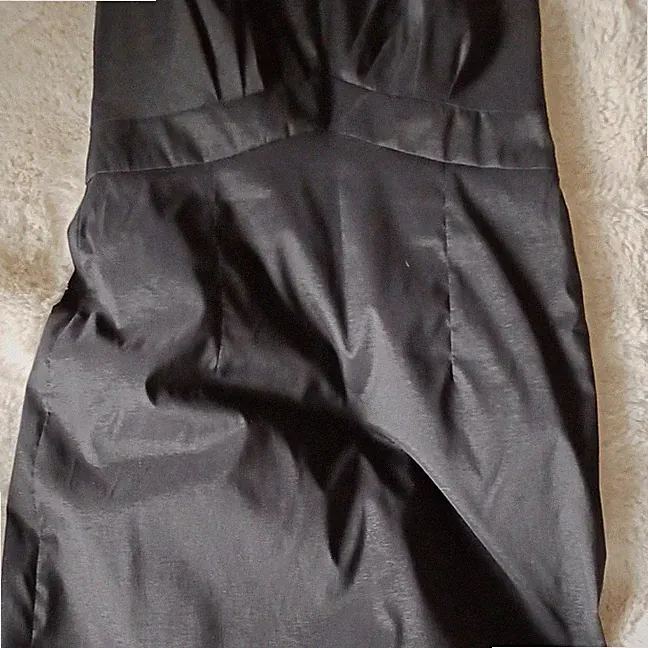 3 Suisse collection Damen Etuikleid Gr. 38 schwarz knielang Herz-Ausschnitt