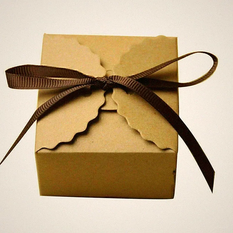 50 x Kraft Papier Geschenkbox Schmuck Schachtel Gastgeschenke Süßigkeiten C5P9