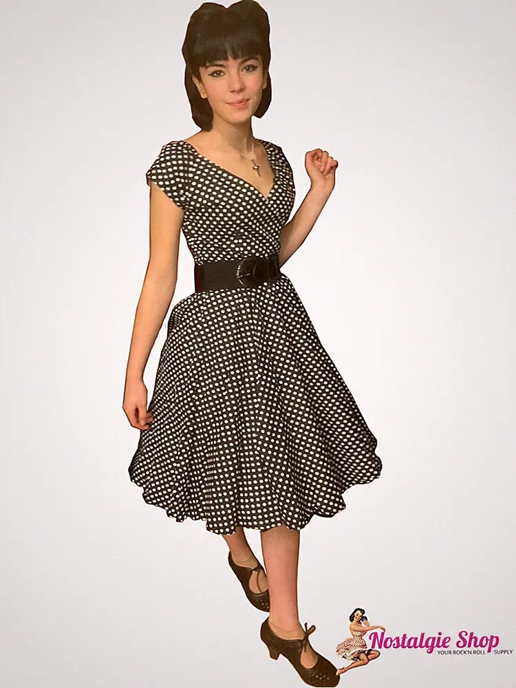 50er Jahre Pin Up Rockabilly Kleid Polkadots Rockabella Rock 'n Roll NEU