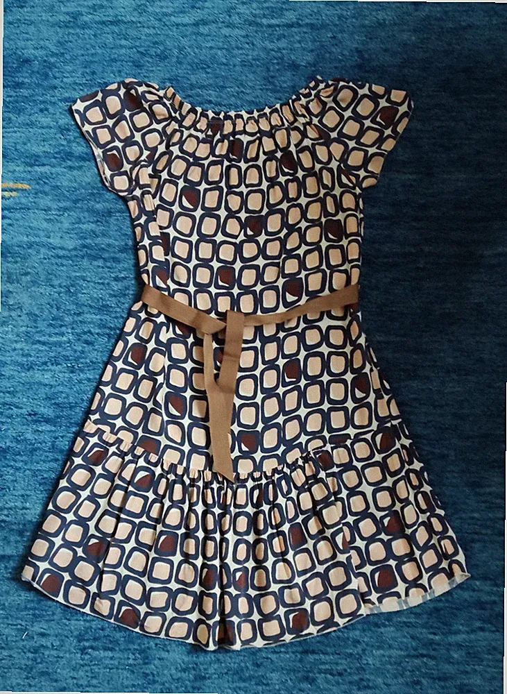 A-Form Damen Kleid mit geometrischen Muster