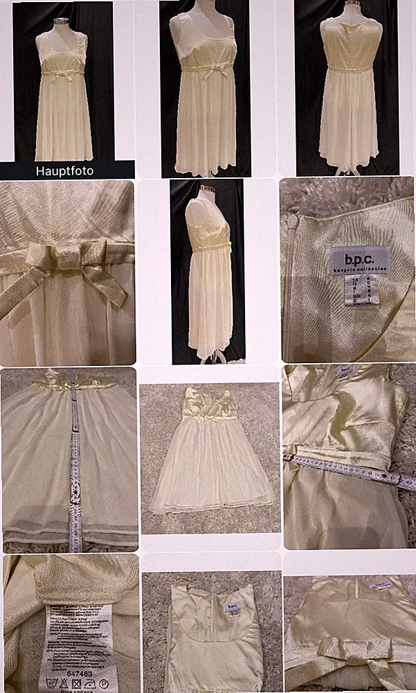 A Linie Kleid Sommerkleid Beige- Gr. L / 40 Umstandskleid Umstandsmode Baby 🥰