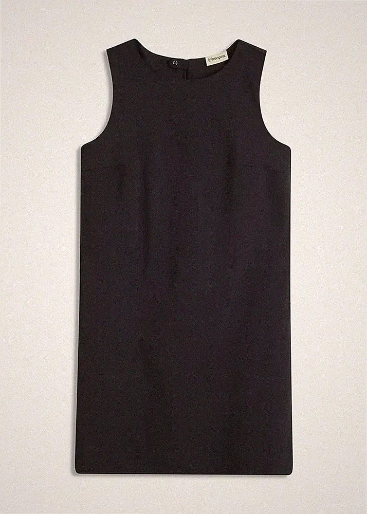 A-Linien Kleid aus Baumwoll-Mix Gr. 48 Schwarz Etuikleid Sommerkleid Neu