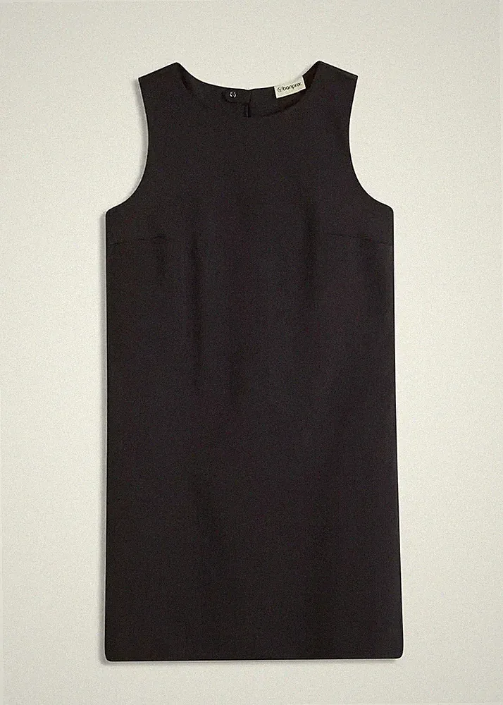 A-Linien Kleid aus Baumwoll-Mix Gr. 52 Schwarz Damen Etuikleid Mini-Dress Neu*