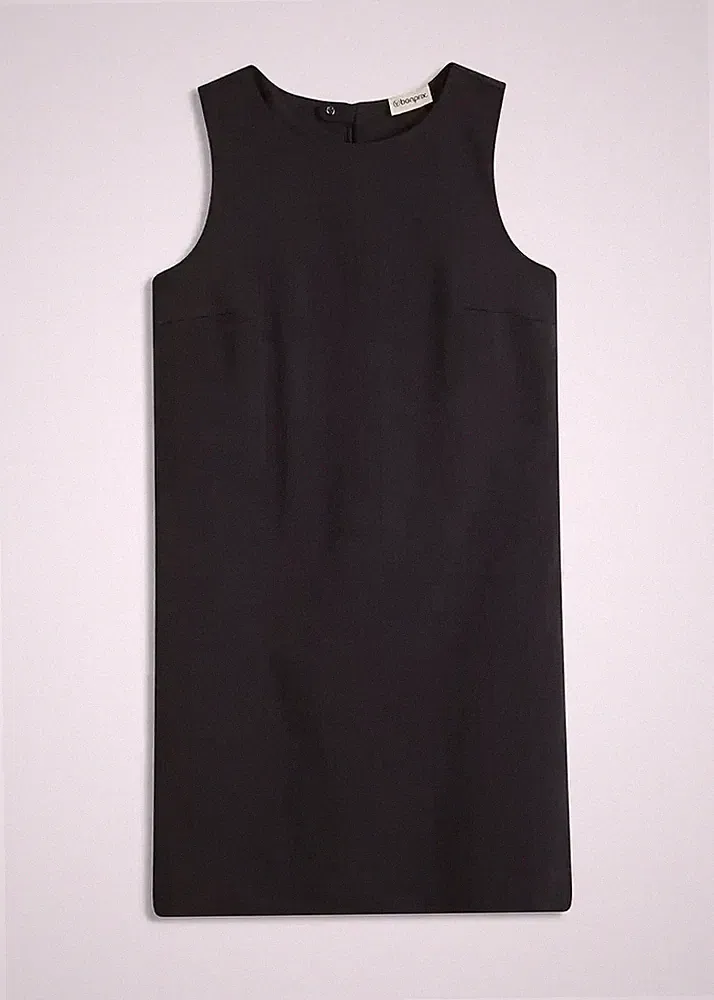 A-Linien Kleid aus Baumwoll-Mix Gr. 52 Schwarz Etuikleid Sommerkleid Neu