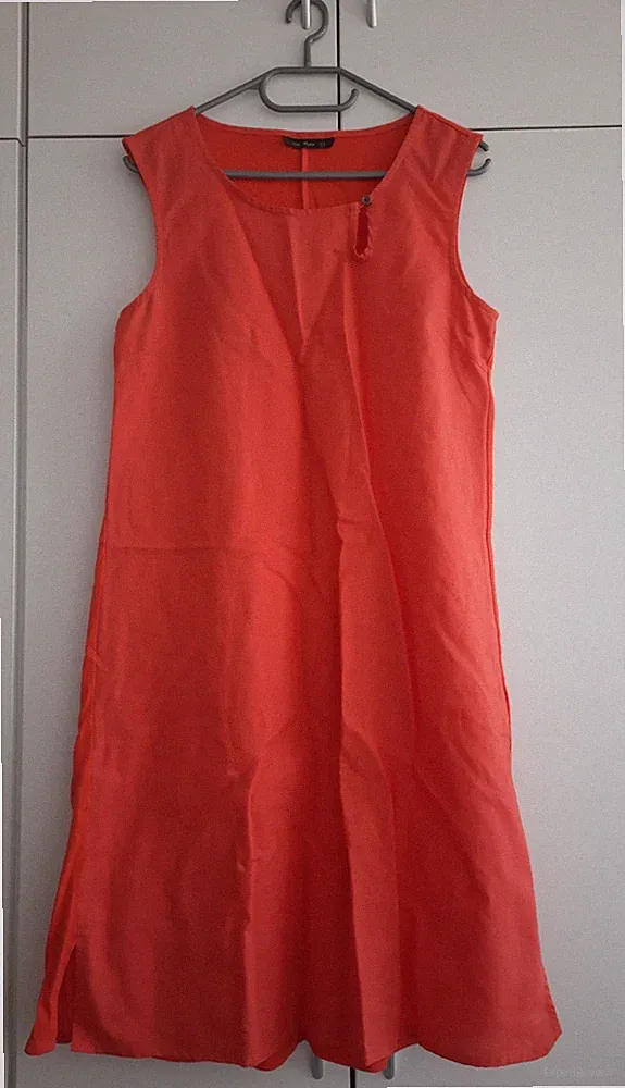 A-Linien Kleid aus Leinen-Mix