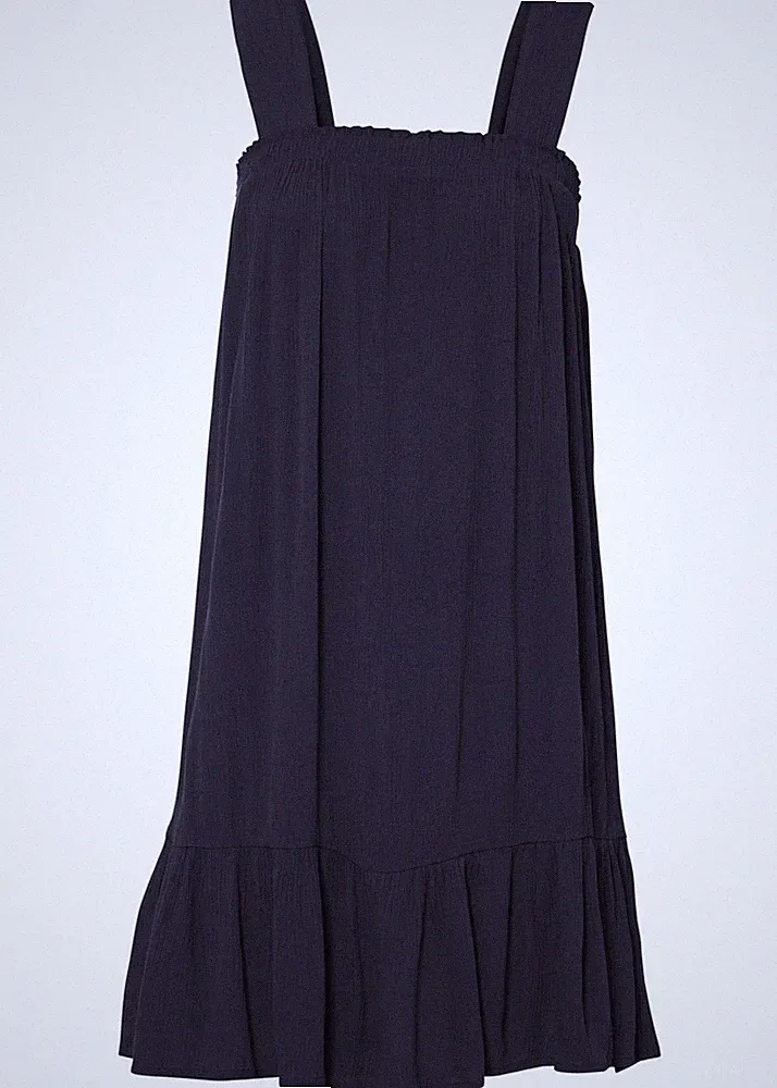 A-Linien-Kleid Gr. 38 Dunkelblau Sommerkleid Mini Freizeitkleid ohne Ärmel Neu*