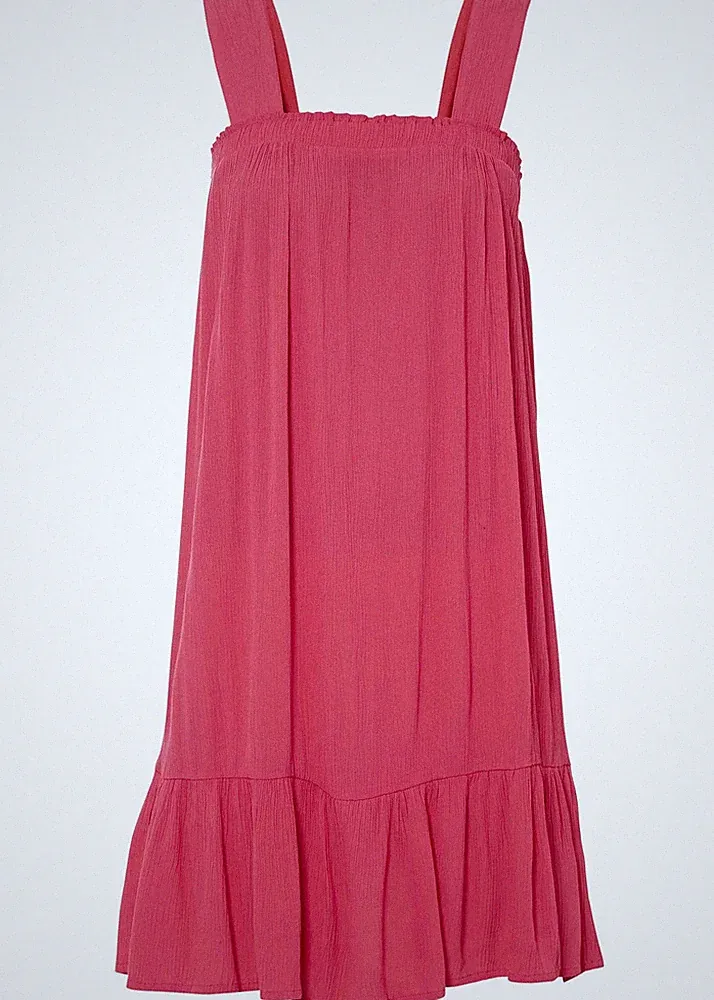 A-Linien-Kleid Gr. 40 Dunkelpink Sommerkleid Mini Freizeitkleid ohne Ärmel Neu*