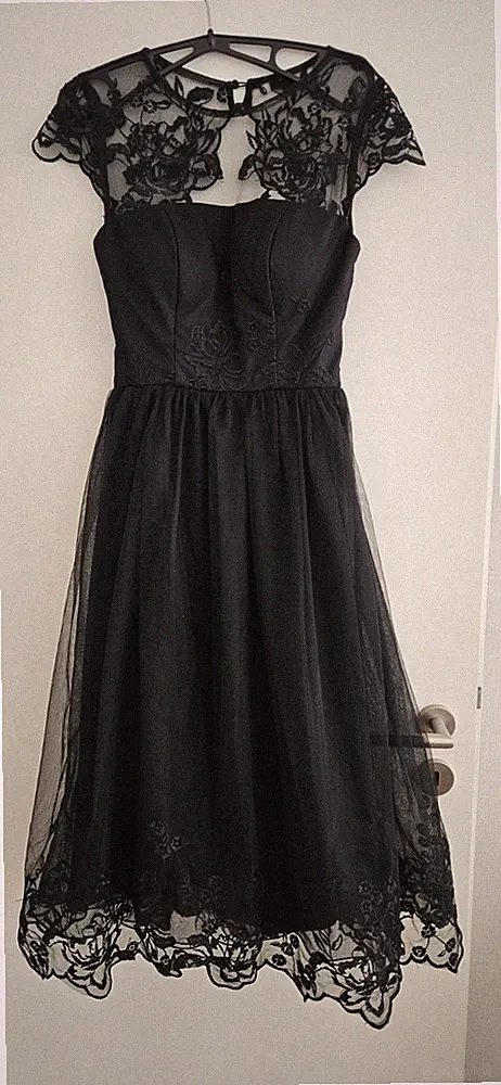 Abendkleid Balkleid festliches Kleid schwarz Spitze