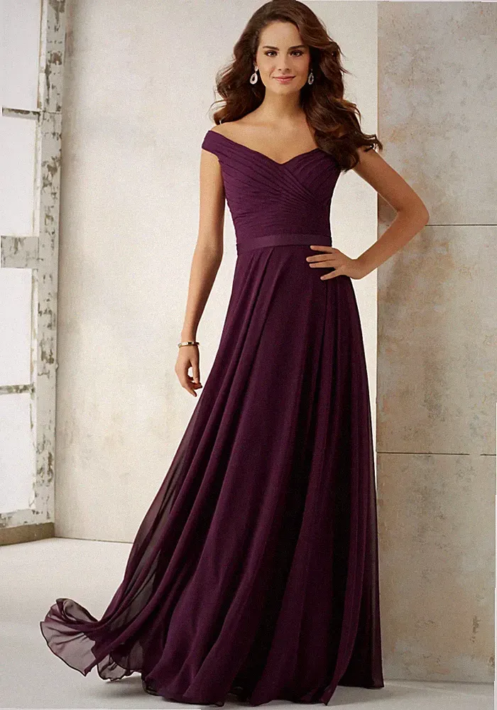 Abendkleid Brautjungfern Party 32-48 Rot Rosa Blau Off Träger n.Maß Übergröße