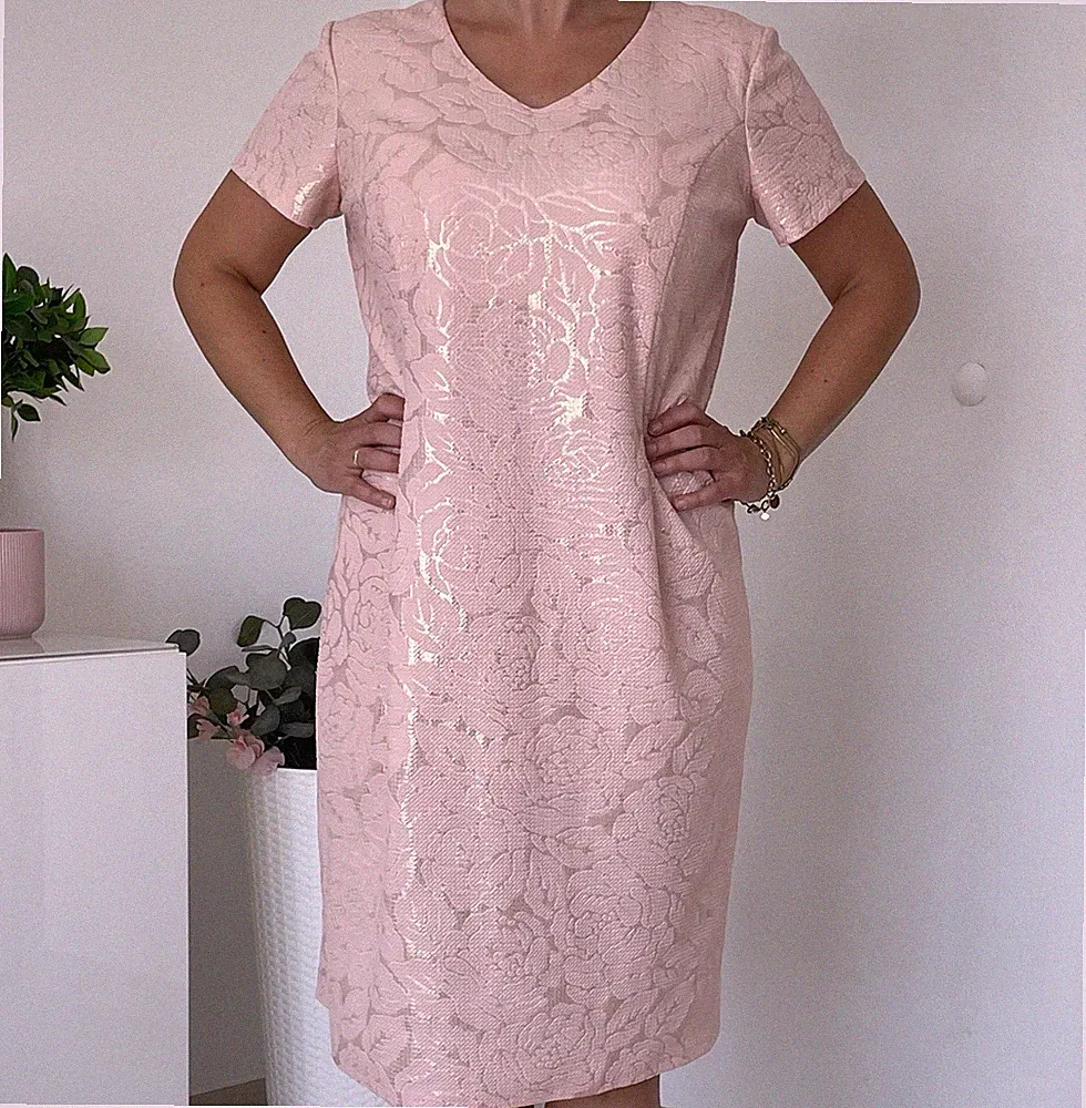 Abendkleid Etuikleid Festlichkleid Sommerkleid rosa 42-44-46