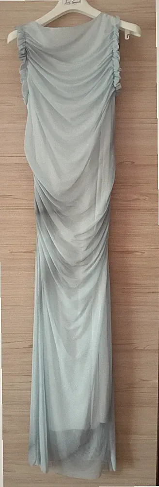 Abendkleid - hellblau - hergestellt in Italien