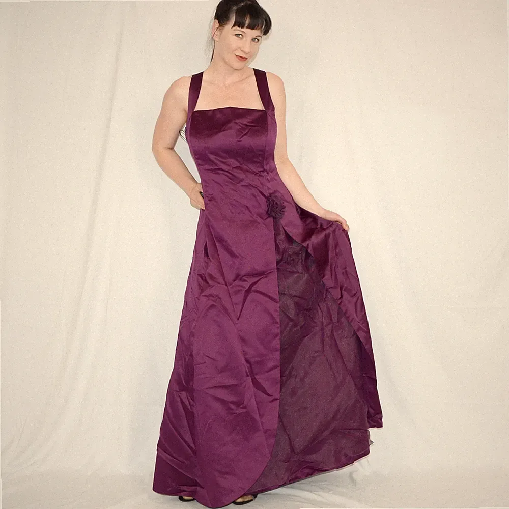 Abendkleid Satin Kreuzträger* L 46 Ballkleid Hochzeitsgast Silvester Gala Party