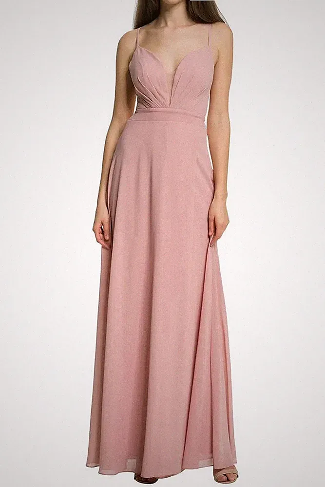 Abendkleid Wedding Guest Hochzeitsgast Rosa Größe 38 Rückenfrei
