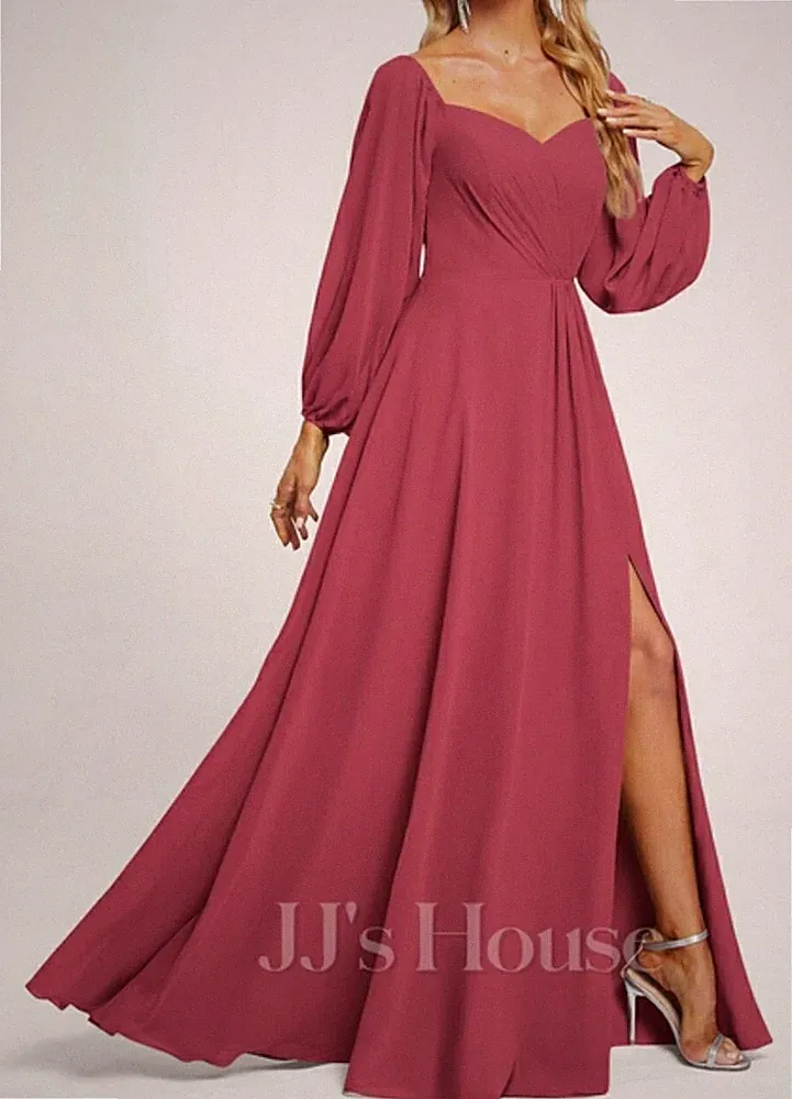 Abendkleid Zimtrosa maxikleid Hochzeitsgast Lang Gr 40 Langarm