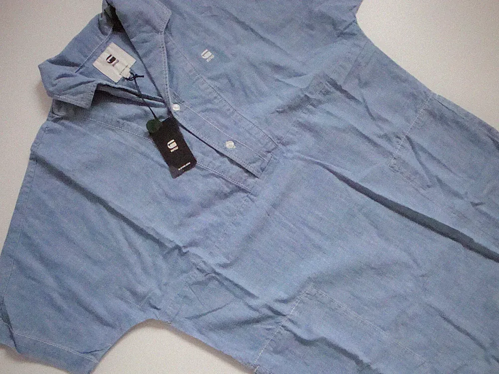 ABVERKAUF! G-Star RAW Kleid POLO STRAIGHT DRESS S/S Loose Fit Jeans Gr. XS Neu