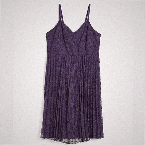 Addition Elle Lace Midi Dress with Pleated Skirt Size 24 NWT Wedding Guest