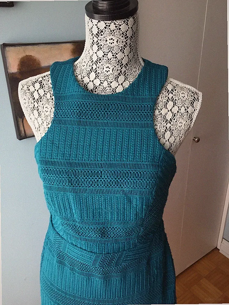 Adelyn Rae Green/ Teal Sheath Knee-length Party Dress, M , New