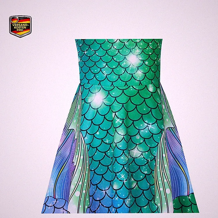 AIDEAONE Mädchenkleid Schmetterling A-Linie Ärmelloses Sommerkleid Buntes