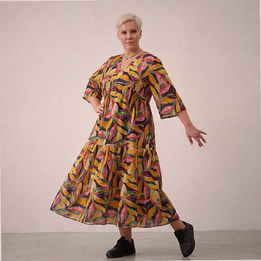 AKH A-Form-Kleid EG 42,44,46,48,50,52 Farbe:7236 multicolour