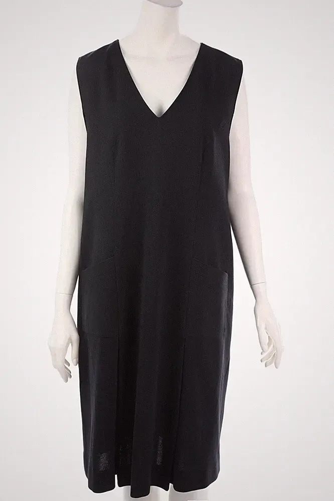 AKRIS club Kleid A-Linie D 48 grauschwarz