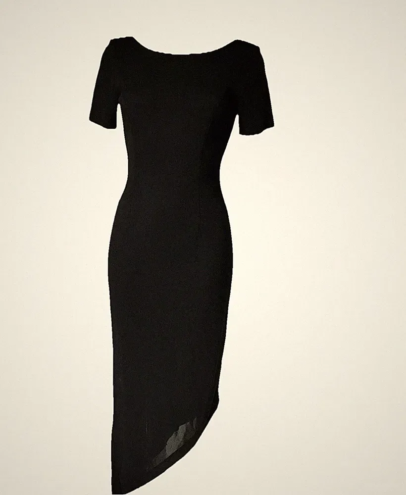 Alba Moda allerschönstes ‘Schwarzes’ Traumkleid asymmetrisch Gr. 34/36 XS
