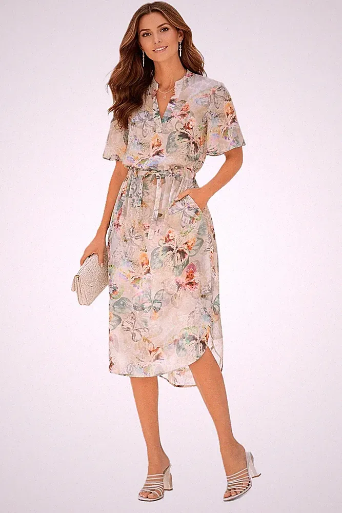 Schmetterlingärmel Etui kleid