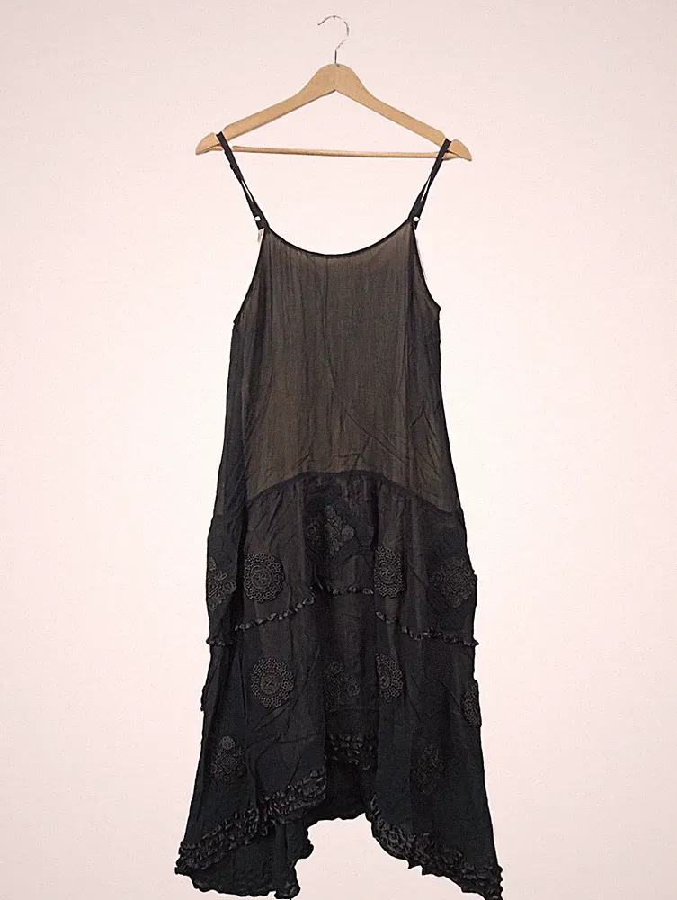 ALICE + OLIVIA A-Linien Kleid Damen Kleid Gr. DE 38 khaki-schwarz Casual-Look