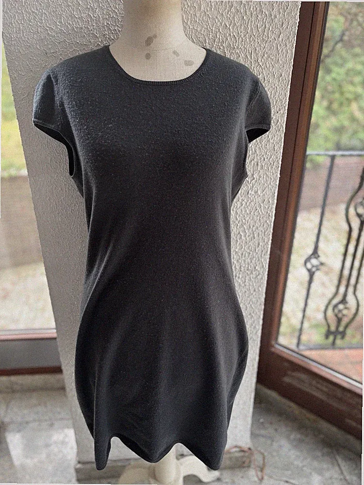 Allude Damen Kleid Kaschmir Gr. M Grau