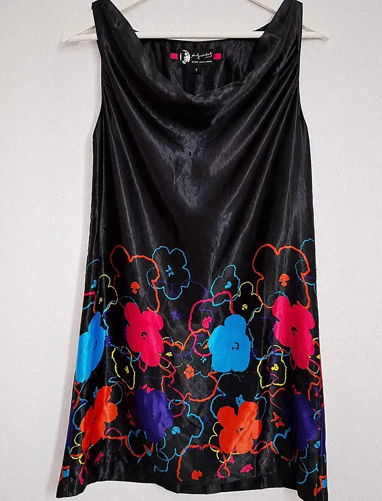 Andy Warhol by Pepe Jeans London Kleid A-Linie kurz S schwarz Blumen