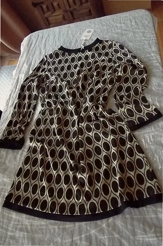 Anna Alcazar Strick Kleid Viskose Stretch Schwarz A-Linie Gr 42 Neu