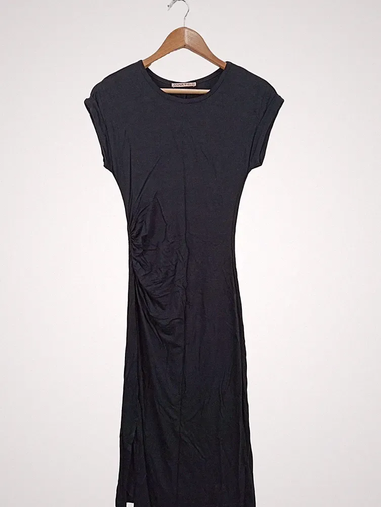 ANNA FIELD Etuikleid Damen Kleid Gr. DE 34 schwarz Casual-Look