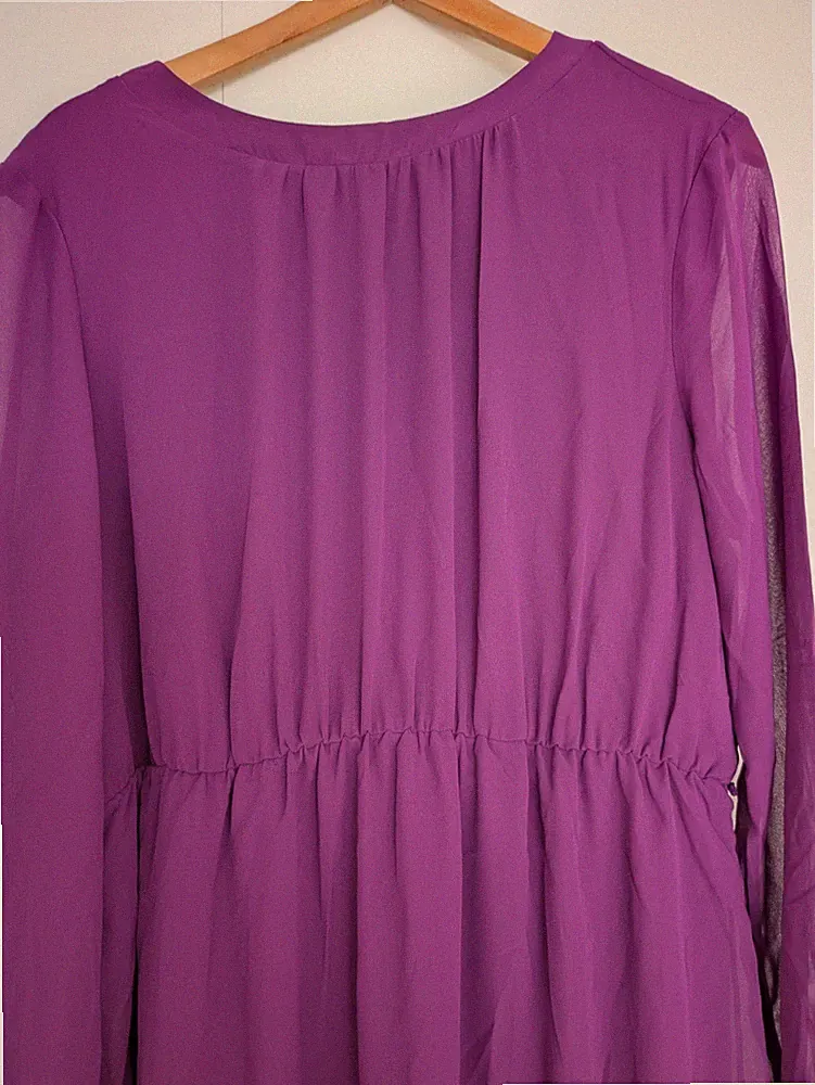 Anna Field Kleid Chiffon Damen lila Gr. 44 NEU mit Etikett