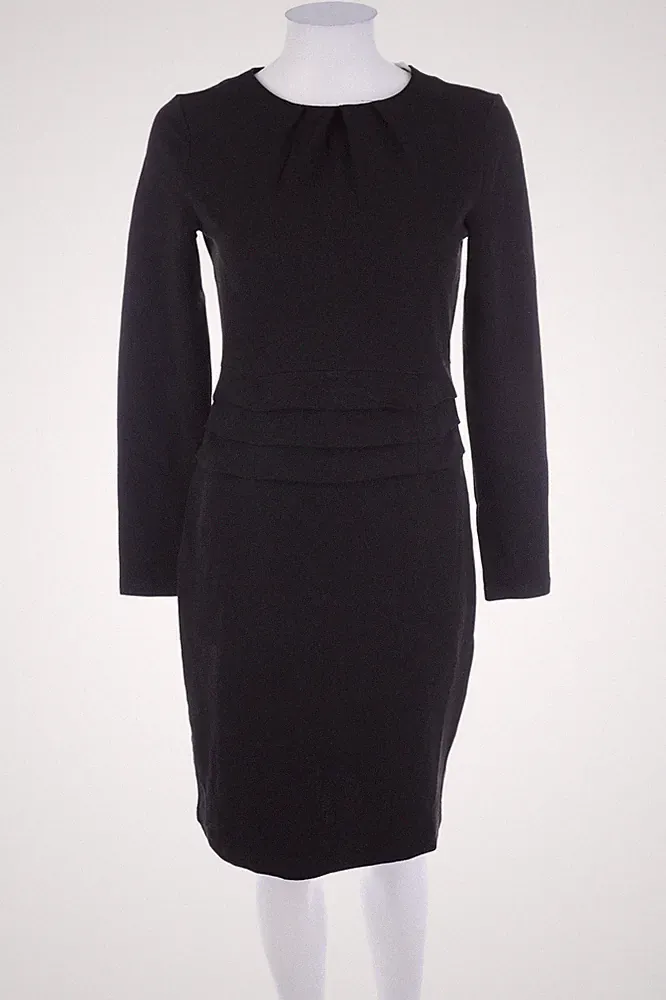 ANNA FIELD Kleid Etuikleid Layer Look D 36 schwarz