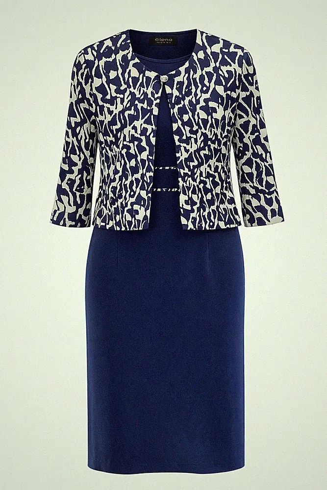 ANZUG CHICORIA KLEID M/M UND KURZE SATINJACKE ELEGANT 3/4