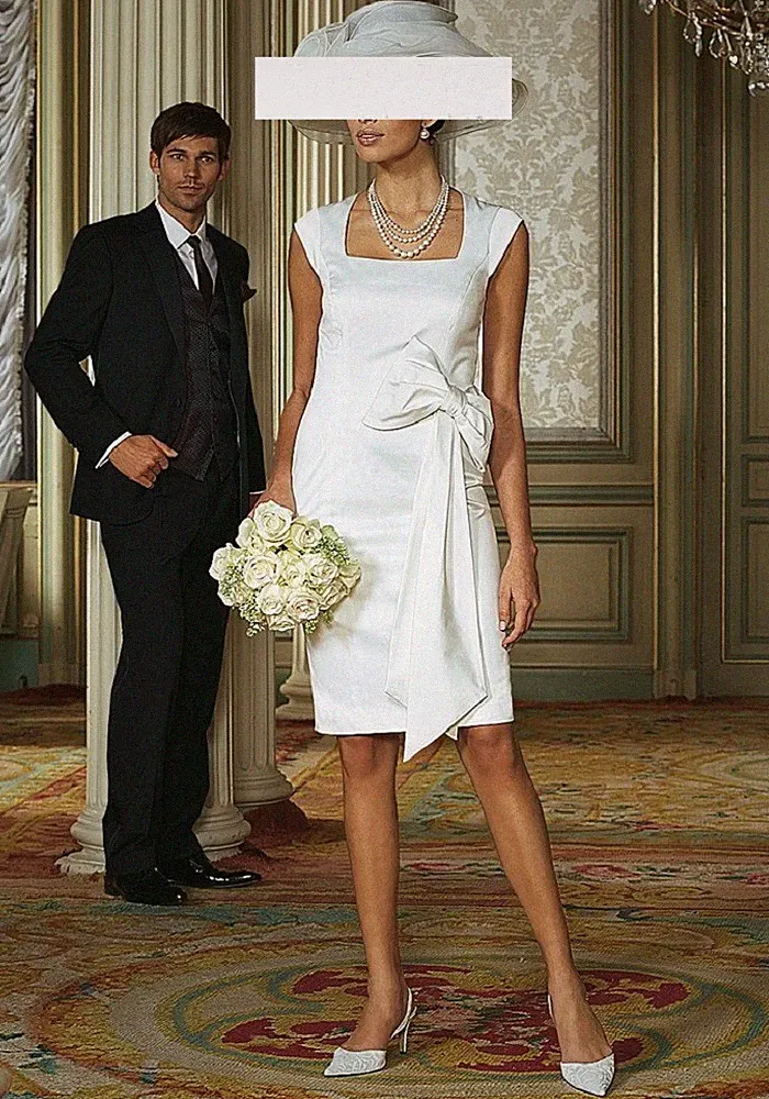 "APART" Brautkleid Etuikleid Kleid Satin in creme Gr. 32 Neu
