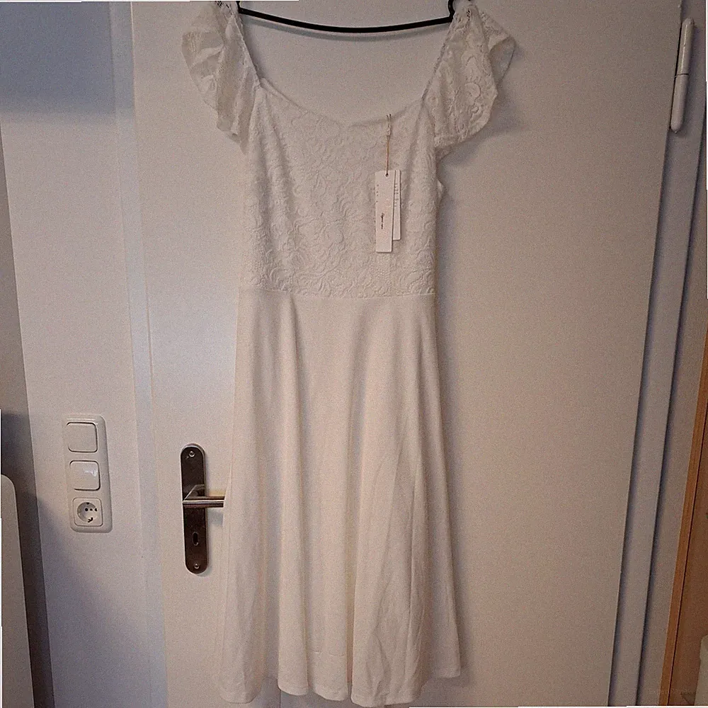 Apart Fashion Damen Kleid, Kommunion Hochzeit,Party, weiss, Größe L Neu.