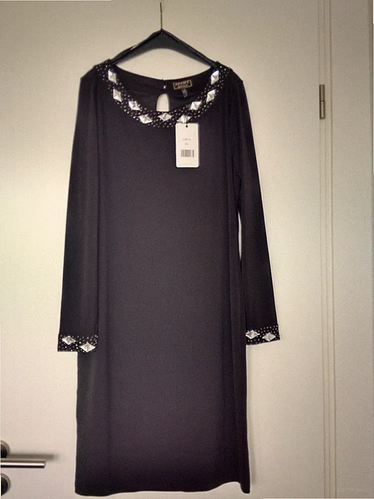 Apart Glamour Kleid Etuikleid Abendkleid Cocktailkleid Glitzerstein Perlen 40 M