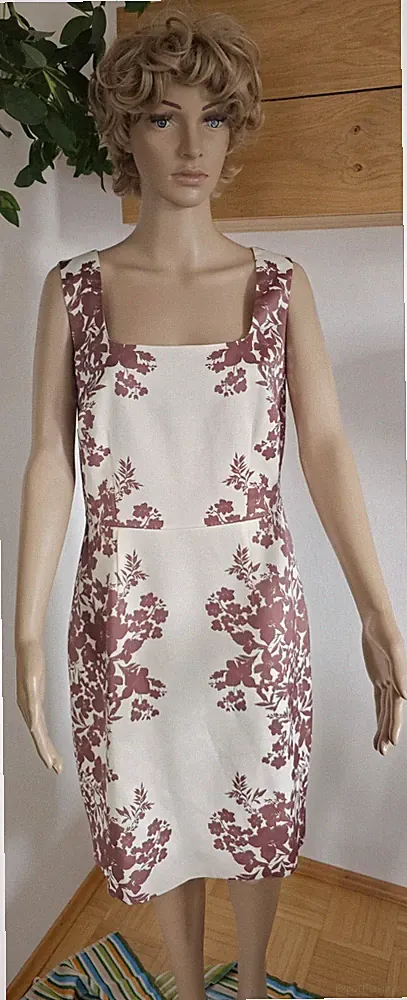 Ashley Brooke Kleid Etuikleid Floral Creme Größe 42 ***NEU ohne Etikett***