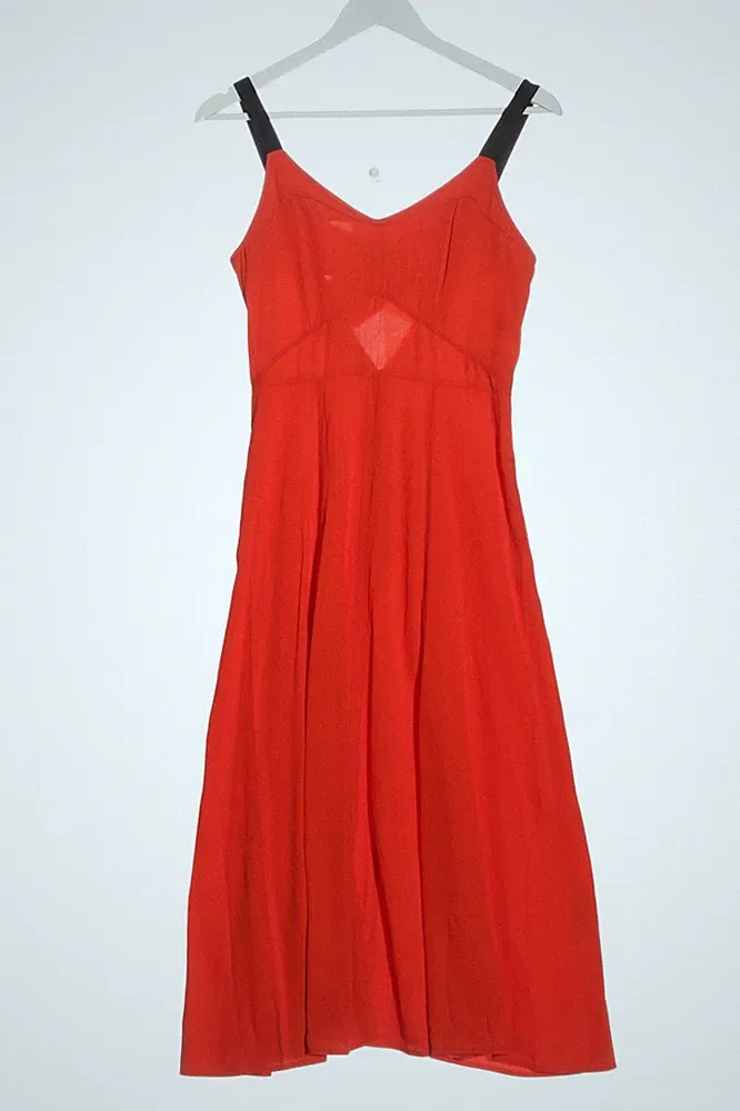 ASOS A-Linien Kleid Damen Kleid Gr. DE 32 rot-schwarz Casual-Look