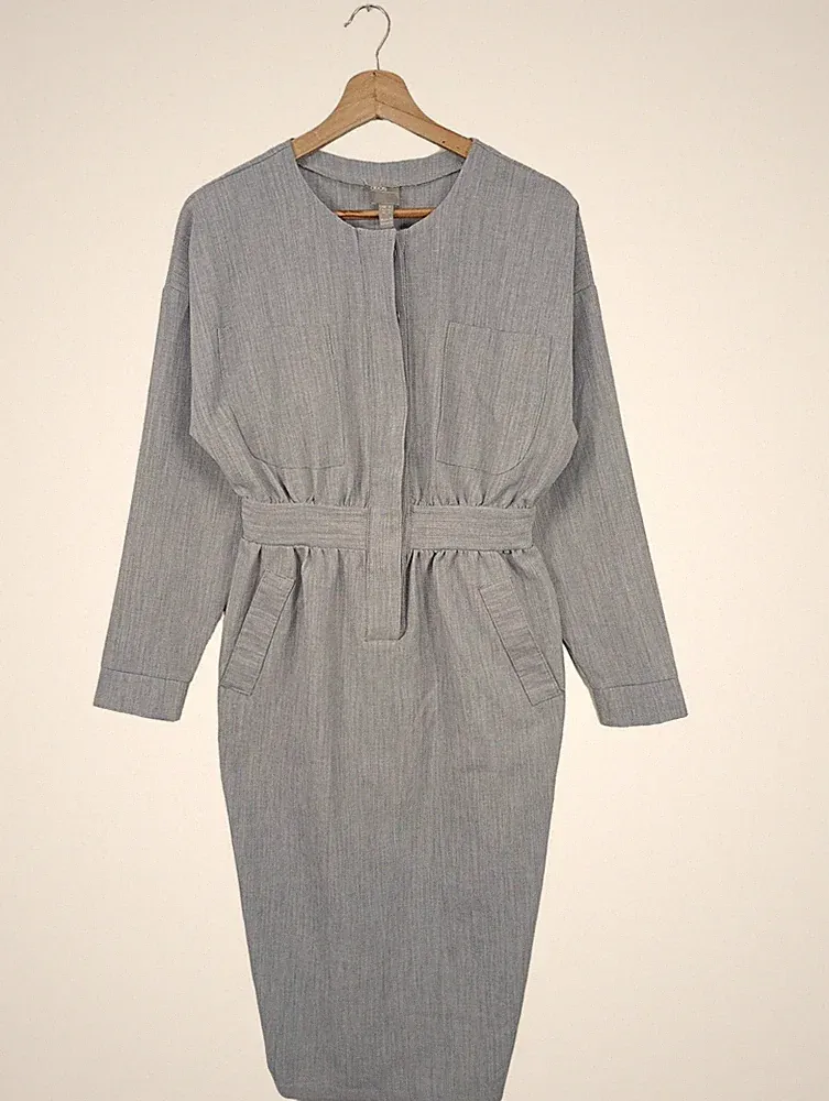 ASOS Etuikleid Damen Kleid Gr. DE 36 hellgrau Elegant