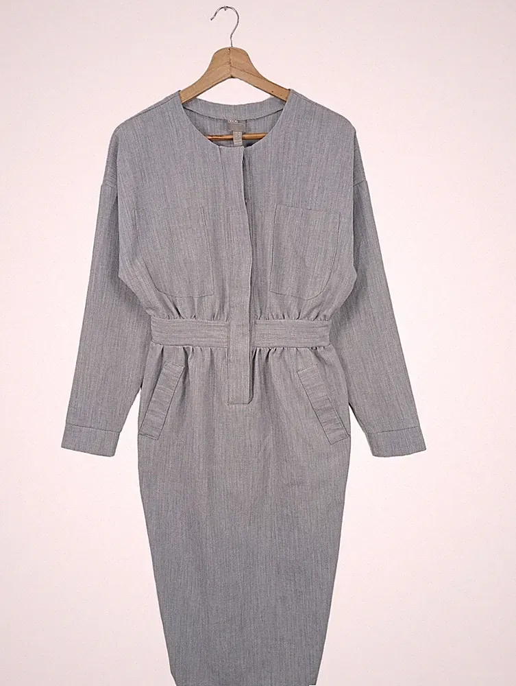 ASOS Etuikleid Damen Kleid Gr. DE 36 hellgrau Elegant