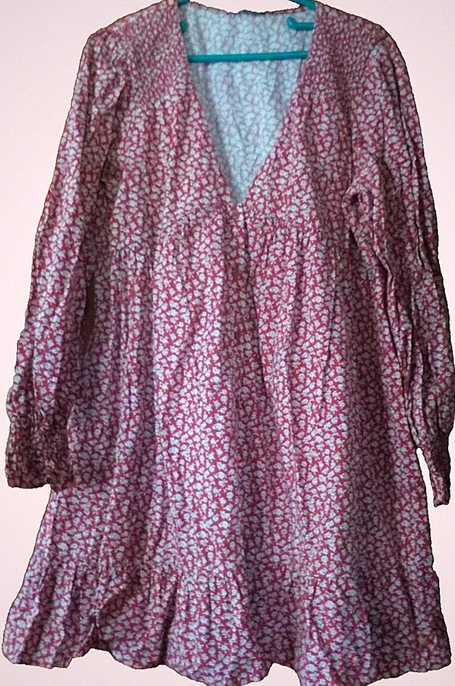 ASOS tolles luftiges Kleid, lockerer Schnitt, Knopfverschluss Größe 46, 2XL