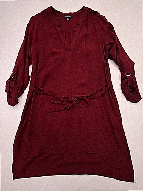 Atmosphere Damen Burgunderrot V-Ausschnitt Etuikleid UK10 Pullover