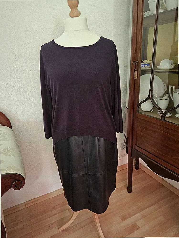 Attraktives KLEID Gr.44 Nachtblau 2 In 1 von COMMA Gebraucht Top Zustand