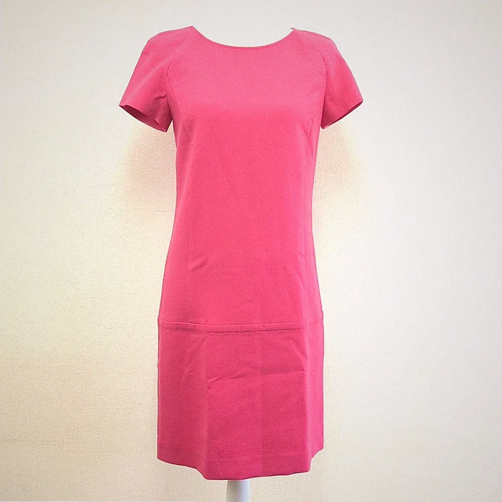 Authentisches Emilio Pucci Kleid rosa Wolle französische Ärmel Echtlederbesat...